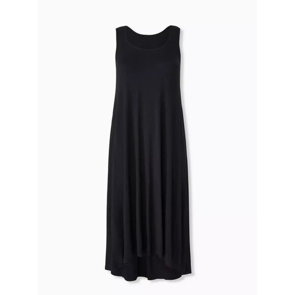 Torrid Super Soft Hi Lo Black Maxi Dress Size 4 or 26 Plus EUC - Picture 7 of 7